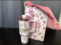 Stanley x LoveShackFancy Ribbon Rosa Quencher H2.0 FlowState Tumbler – 40 oz / 1.18 L – White & Pink Floral