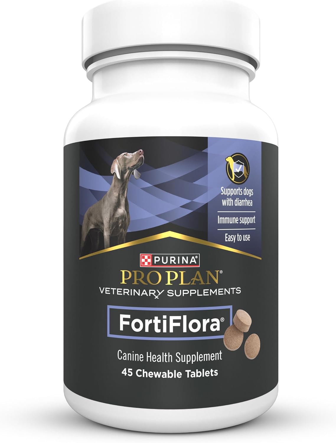 Purina Pro Plan FortiFlora Chewable Canine Supplement 45 Tablets (pack of 2 )