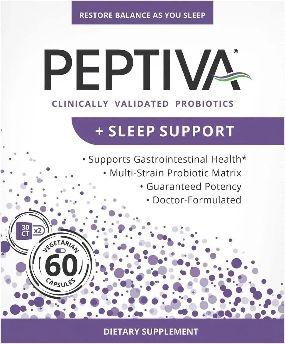 Peptiva 26 Billion CFU Probiotic & Sleep Support - Clinically Validated Multi-St View (PACK OF TWO)