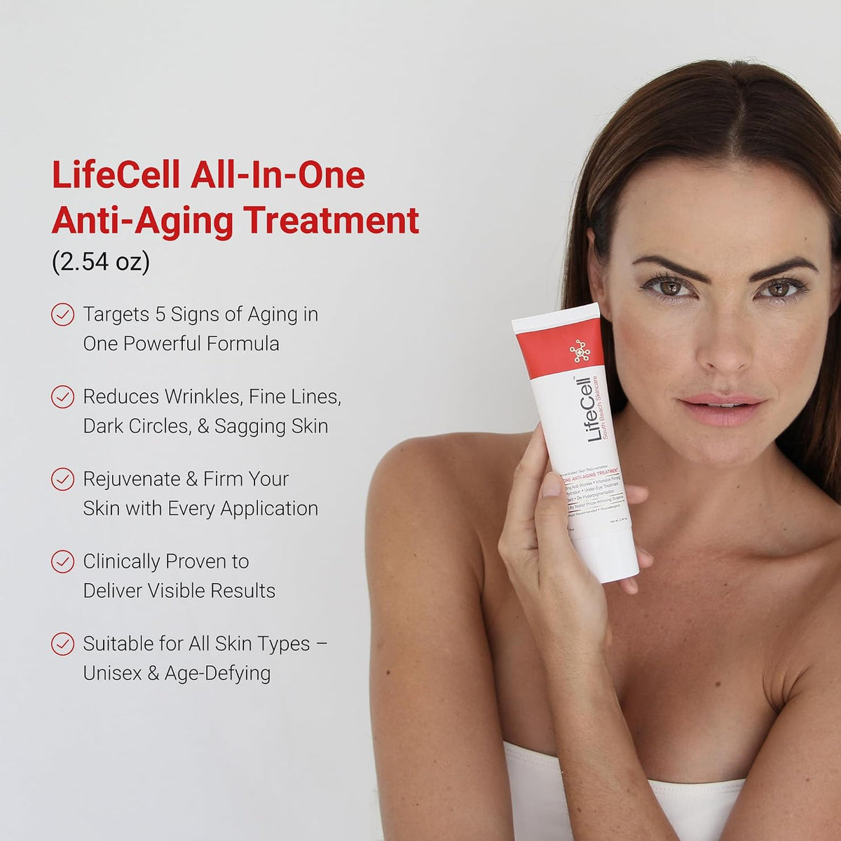 Life Cell South Beach All-In-One Anti-Aging Treatment, 2.54oz – Firming & Hydrating Care