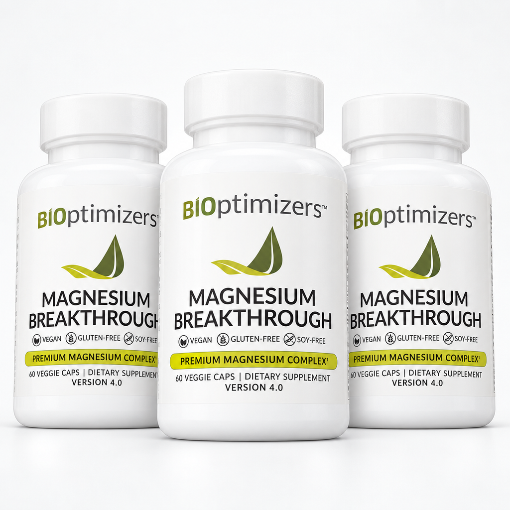 BiOptimizers Magnesium Breakthrough Supplement 4.0 - 60 Capsules (PACK OF THREE)