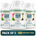 Vital Hair Complex – Biotin & Vitamin B Hair Vitamins for Women & Men   60 capsules (PACK OF THREE)