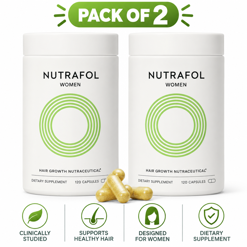 Nutrafol Women Hair Growth Supplements, Ages 18-44, 1-Month Bottle ( pack of 2 )
