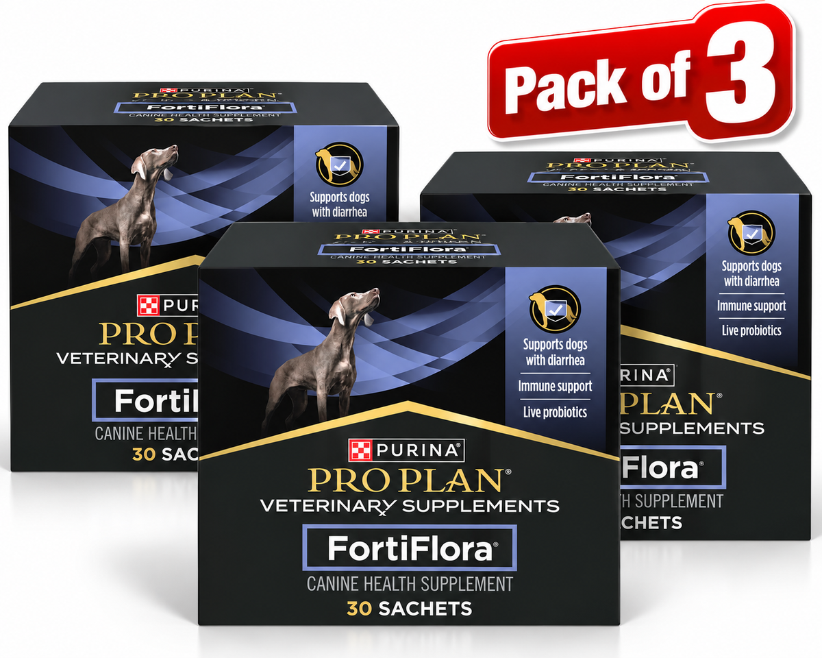 Purina FortiFlora Pro Plan Veterinary Probiotic DOG Supplement - 30 Sachets 2026 (Pack Of 3)