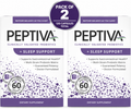 Peptiva Probiotics + Sleep Support 26 Billion CFU – 60 Vegetarian Capsules Each, Pack of 2 (120 Total) – Factory Sealed