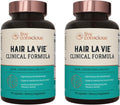 Live Conscious Hair La Vie Clinical Formula Hair Vitamins with Biotin, Collagen & Saw Palmetto – 90 Capsules Each, Pack of 2 (180 Total) – Factory Sealed