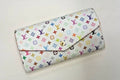 Louis Vuitton White Multicolor Takashi Murakami Sarah Long Wallet Pink Interior